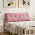 Cuscino per Schiena Rosa 140 x 50 cm Tessuto in Cords