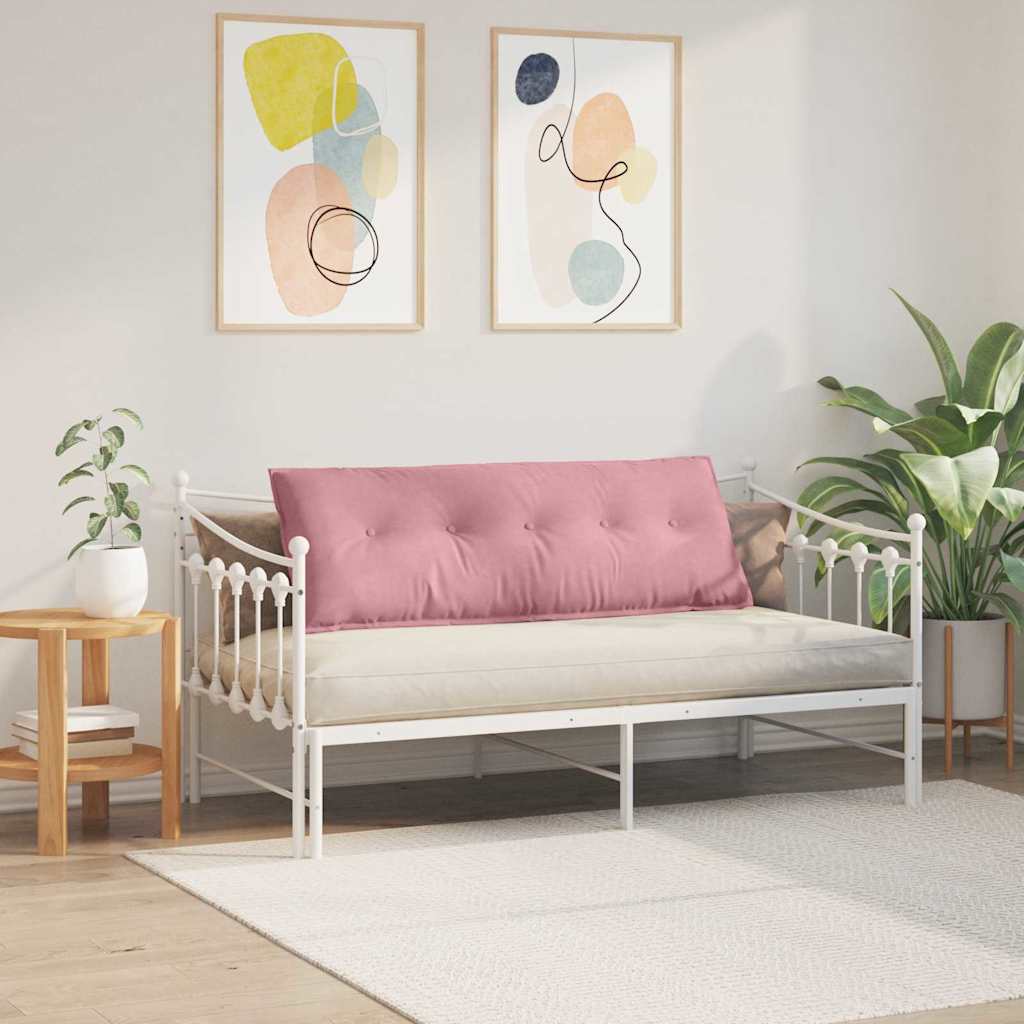 Cuscino per Schiena Rosa 140 x 50 cm Tessuto in Cords