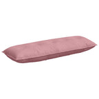 Cuscino per Schiena Rosa 140 x 50 cm Tessuto in Cords