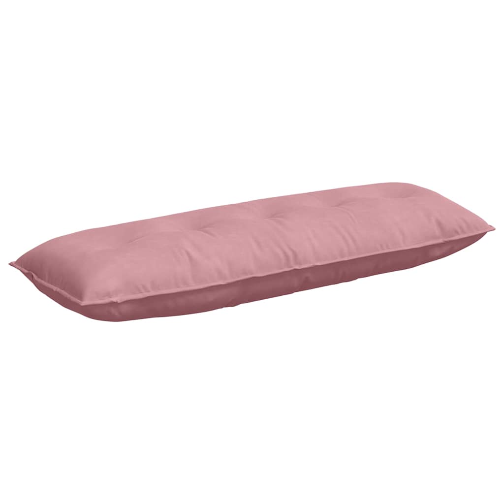 Cuscino per Schiena Rosa 140 x 50 cm Tessuto in Cords