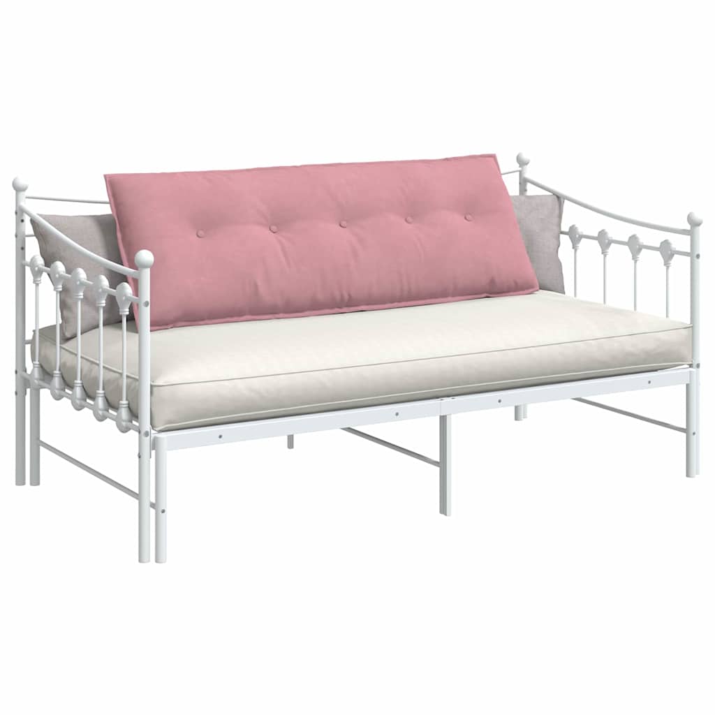Cuscino per Schiena Rosa 140 x 50 cm Tessuto in Cords