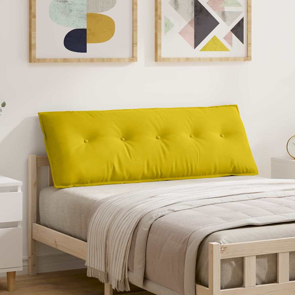 Cuscino per Schiena Giallo 140 x 50 cm Tessuto in Cords