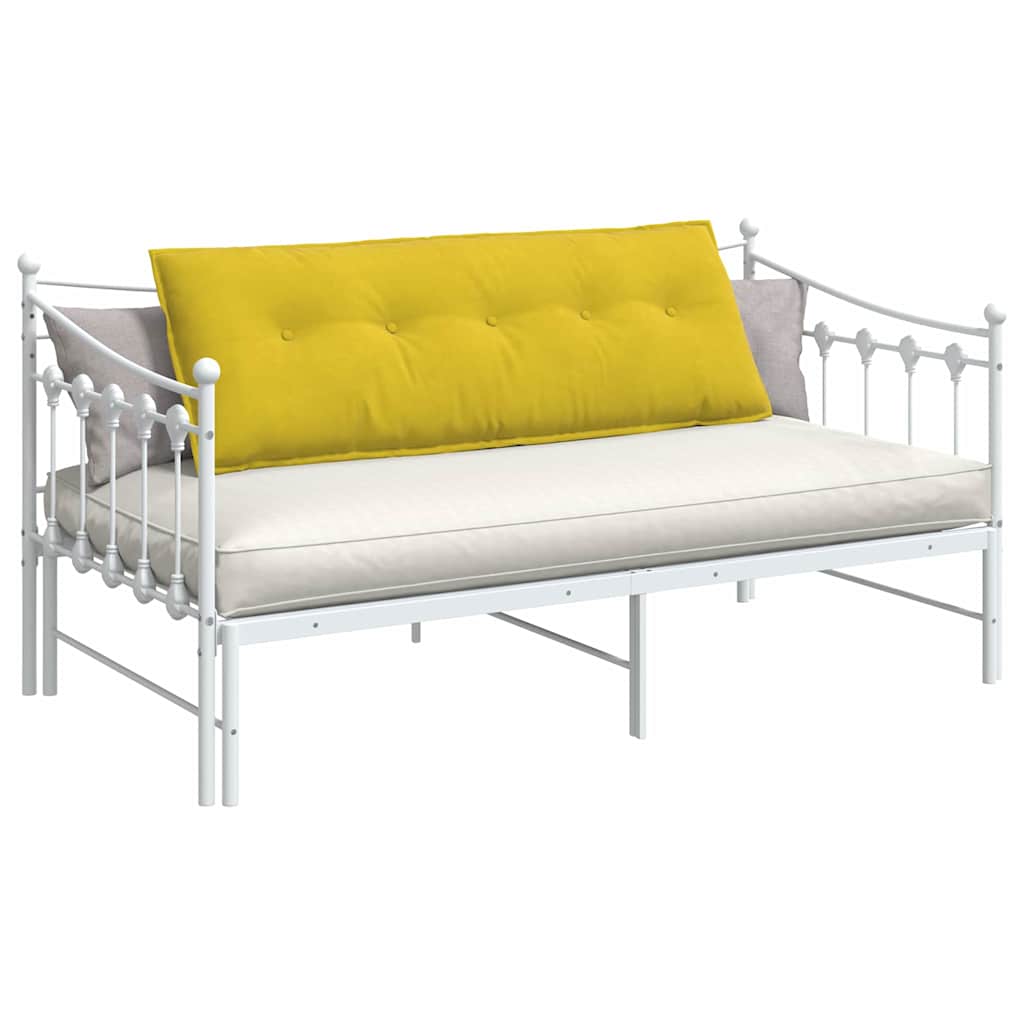 Cuscino per Schiena Giallo 140 x 50 cm Tessuto in Cords