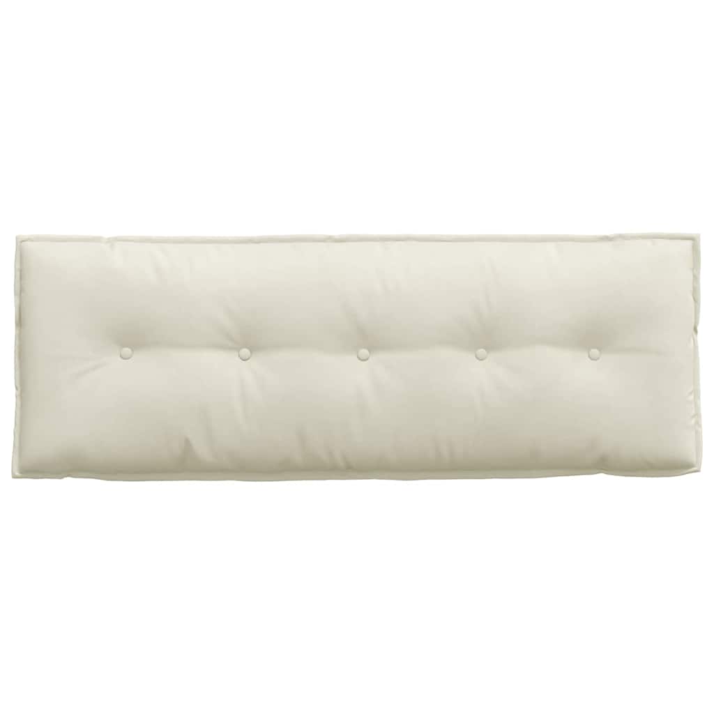 Cuscino per Schiena Crema 140 x 50 cm Tessuto in Cords
