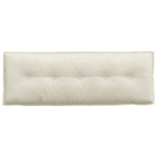 Cuscino per Schiena Crema 140 x 50 cm Tessuto in Cords