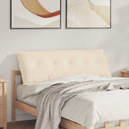 Cuscino per Schiena Beige 140 x 50 cm Tessuto in Microfibra