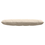 Cuscino per Schiena Beige 140 x 50 cm Tessuto in Microfibra