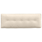 Cuscino per Schiena Beige 140 x 50 cm Tessuto in Microfibra
