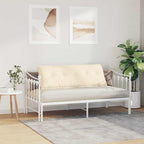 Cuscino per Schiena Crema 140 x 50 cm Tessuto in Cords
