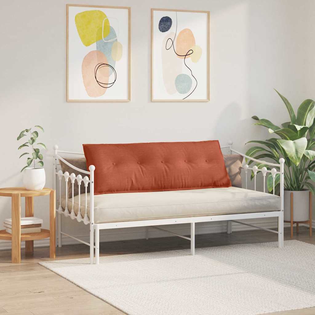 Cuscino per Schiena Rosso Arancio 140 x 50 cm Tessuto in Cords