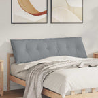 Cuscino per Schiena Grigio chiaro 160 x 19 x 50 cm Tessuto