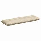 Cuscino per Schiena Crema 160 x 19 x 50 cm Tessuto