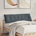 Cuscino per Schiena Grigio scuro 160 x 50 cm Tessuto in Cords