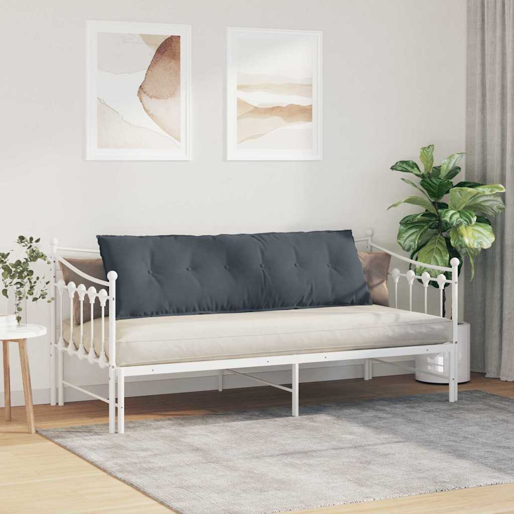 Cuscino per Schiena Grigio scuro 160 x 50 cm Tessuto in Cords
