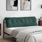 Cuscino per Schiena Verde Scuro 160 x 50 cm Tessuto in Cords
