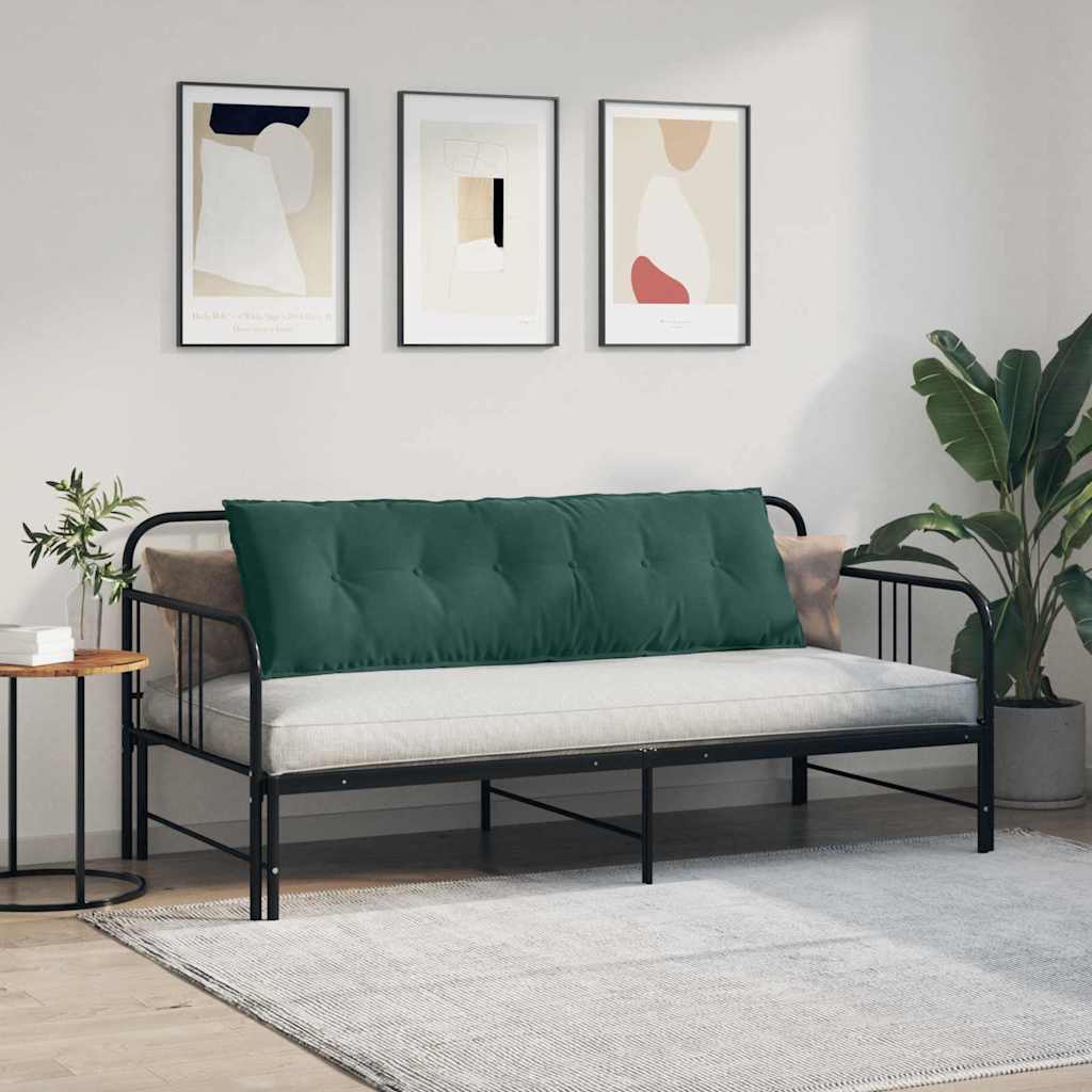 Cuscino per Schiena Verde Scuro 160 x 50 cm Tessuto in Cords