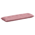 Cuscino per Schiena Rosa 160 x 50 cm Tessuto in Cords