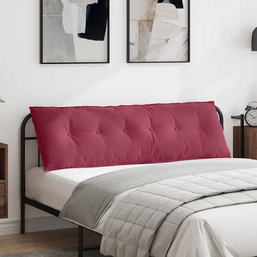Cuscino per Schiena Rosso Vino 160 x 50 cm Tessuto in Cords