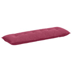 Cuscino per Schiena Rosso Vino 160 x 50 cm Tessuto in Cords