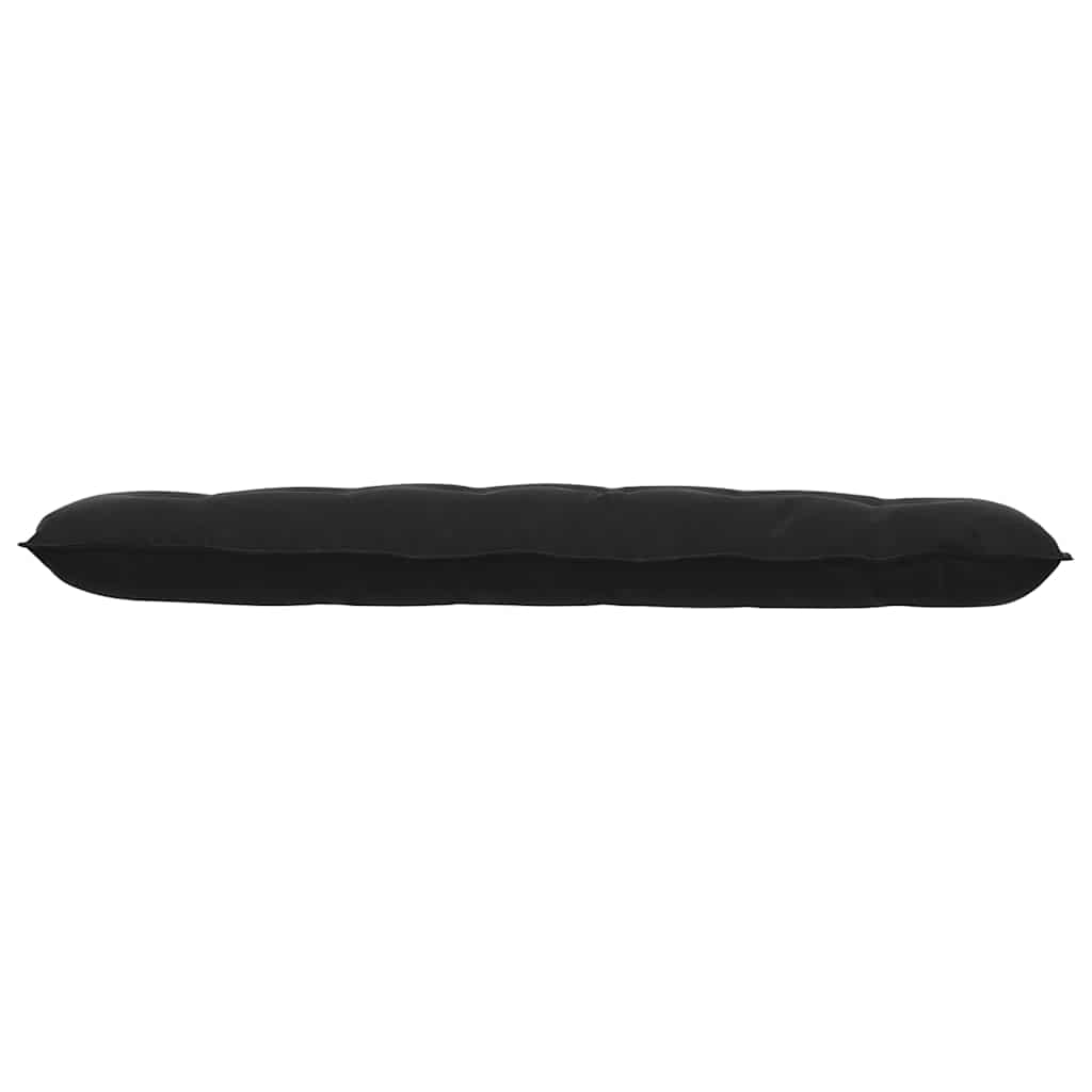 Cuscino per Schiena Nero 160 x 50 cm Tessuto in Cords