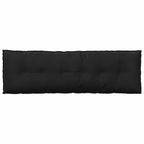 Cuscino per Schiena Nero 160 x 50 cm Tessuto in Cords