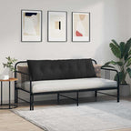 Cuscino per Schiena Nero 160 x 50 cm Tessuto in Microfibra