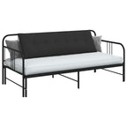 Cuscino per Schiena Nero 160 x 50 cm Tessuto in Microfibra