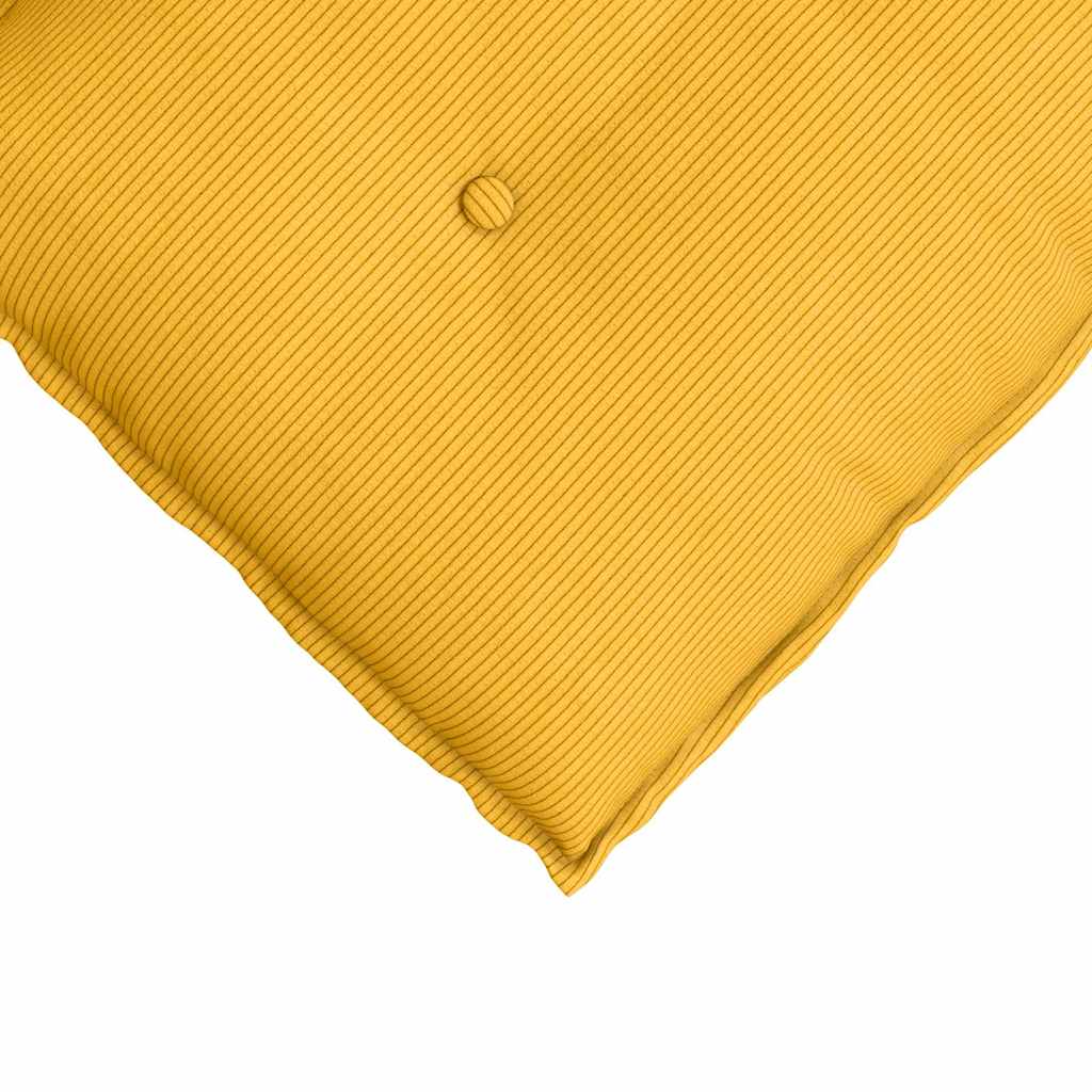 Cuscino per Schiena Giallo Chiaro 160 x 50 cm Tessuto in Cords