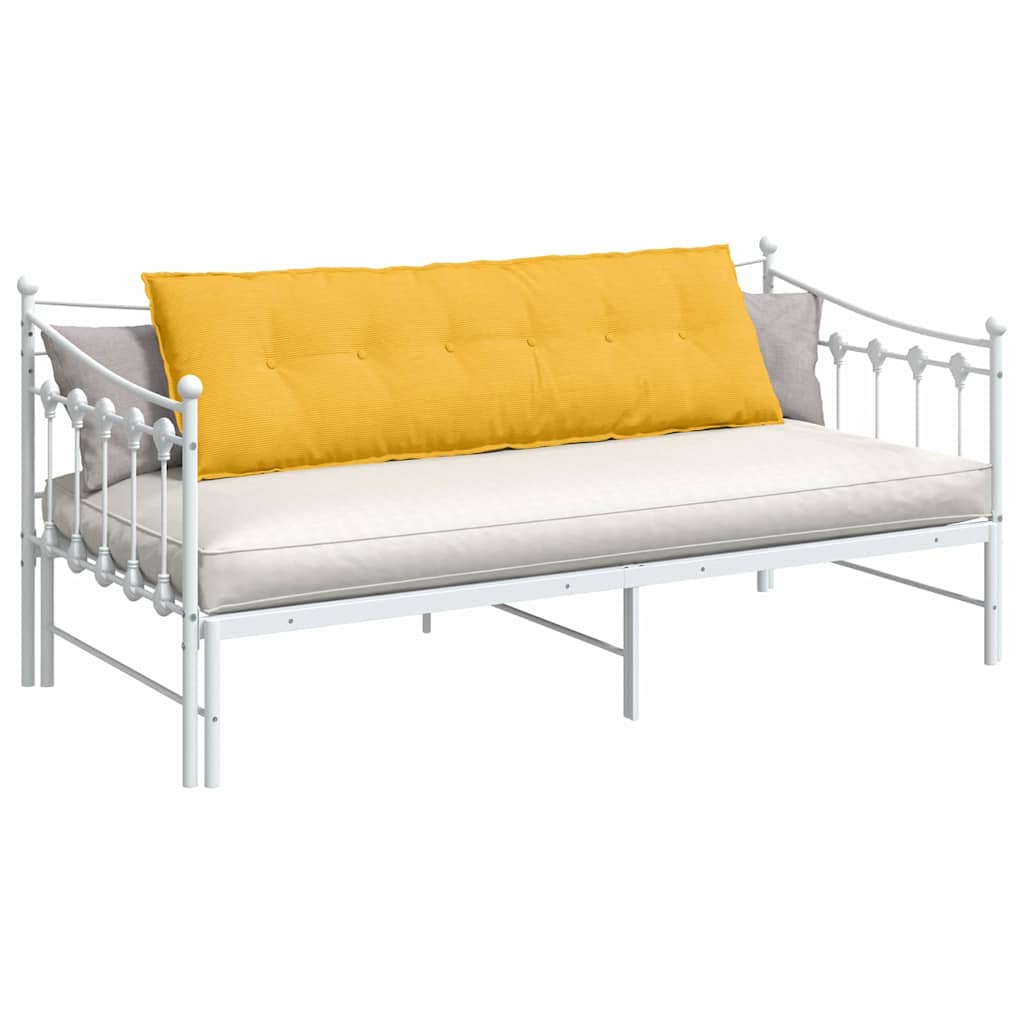 Cuscino per Schiena Giallo Chiaro 160 x 50 cm Tessuto in Cords