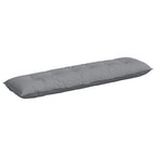 Cuscino per Schiena Grigio chiaro 180 x 19 x 50 cm Tessuto