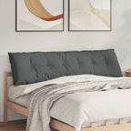 Cuscino per Schiena Grigio scuro 180 x 19 x 50 cm Tessuto