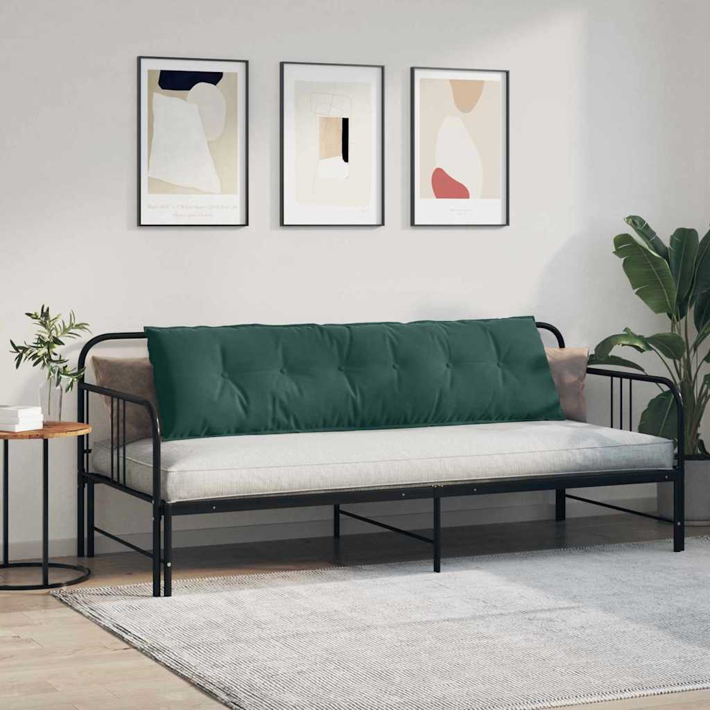 Cuscino per Schiena Verde Scuro 180 x 50 cm Tessuto in Cords
