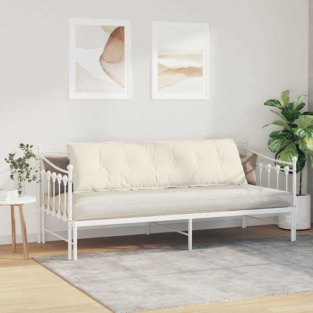Cuscino per Schiena Crema 180 x 50 cm Tessuto in Cords