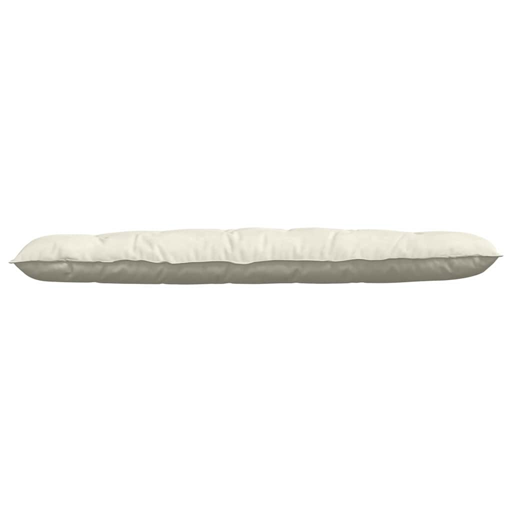 Cuscino per Schiena Crema 180 x 50 cm Tessuto in Cords