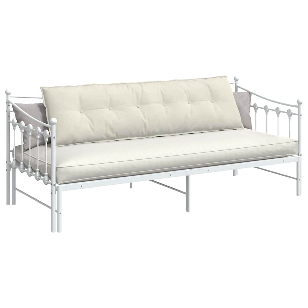 Cuscino per Schiena Crema 180 x 50 cm Tessuto in Cords