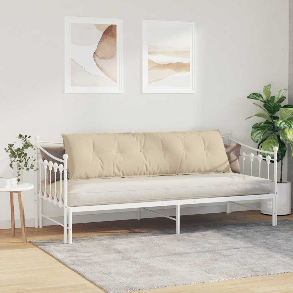 Cuscino per Schiena Crema 180 x 50 cm Tessuto in Microfibra