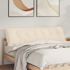 Cuscino per Schiena Beige 180 x 50 cm Tessuto in Microfibra