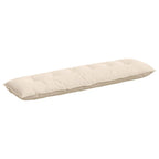 Cuscino per Schiena Beige 180 x 50 cm Tessuto in Microfibra