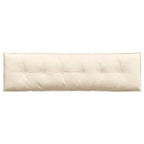 Cuscino per Schiena Crema 180 x 50 cm Tessuto in Cords