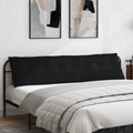 Cuscino per Schiena Nero 200 x 19 x 50 cm Tessuto