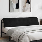 Cuscino per Schiena Nero 200 x 19 x 50 cm Tessuto