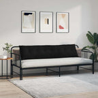 Cuscino per Schiena Nero 200 x 19 x 50 cm Tessuto