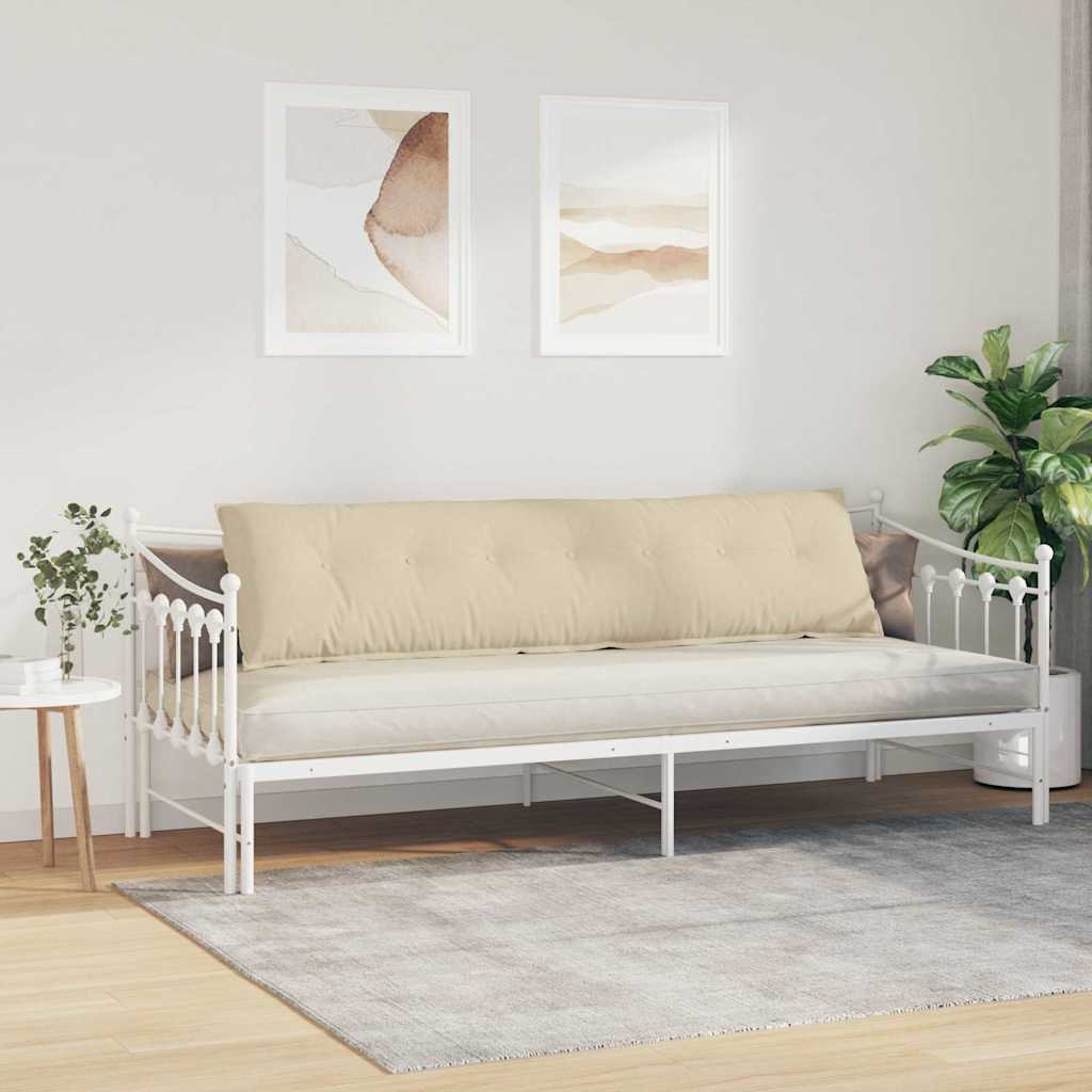 Cuscino per Schiena Crema 200 x 19 x 50 cm Tessuto