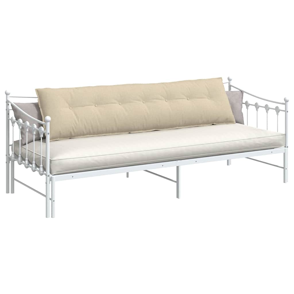 Cuscino per Schiena Crema 200 x 19 x 50 cm Tessuto