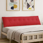 Cuscino per Schiena Rosso 200 x 19 x 50 cm Tessuto
