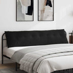 Cuscino per Schiena Nero 200 x 50 cm Tessuto in Cords