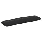 Cuscino per Schiena Nero 200 x 50 cm Tessuto in Cords