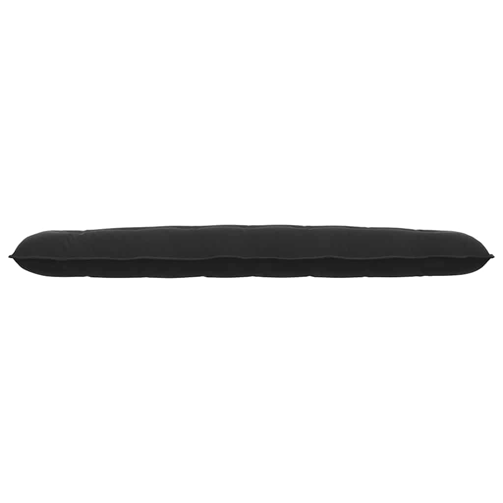 Cuscino per Schiena Nero 200 x 50 cm Tessuto in Cords