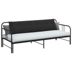 Cuscino per Schiena Nero 200 x 50 cm Tessuto in Cords