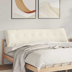 Cuscino per Schiena Crema 200 x 50 cm Tessuto in Cords